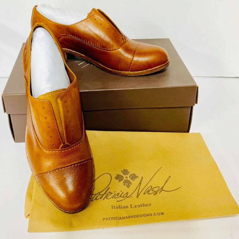 Patricia Nash Giovanna TAN Shoe Polish Leather
